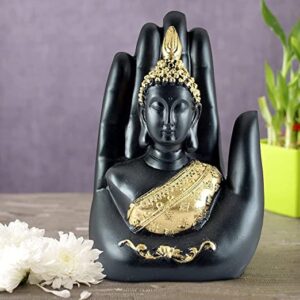 Buddha Face Statue in Palm